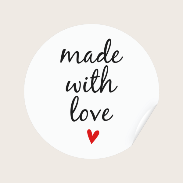 Made With Love Round Stickers
