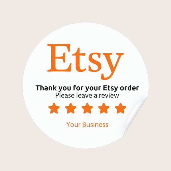 Etsy Thank You For Your Order Stickers