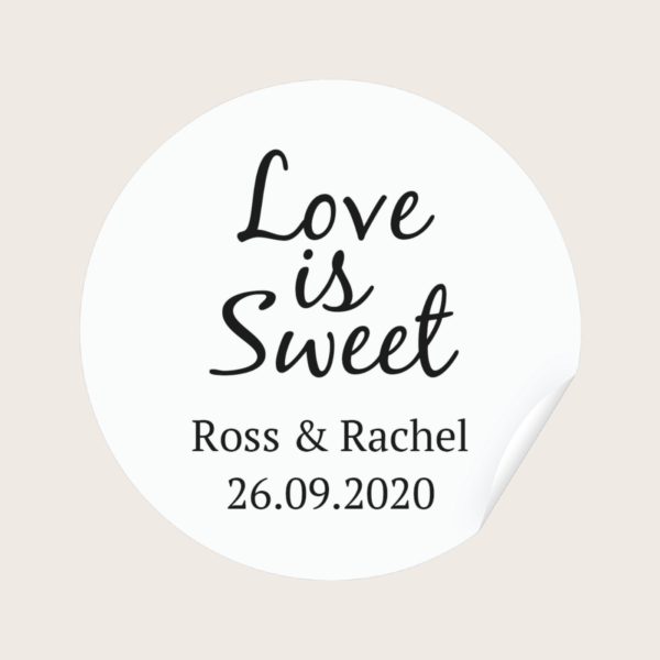 Love is Sweet Wedding Stickers