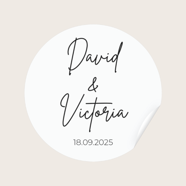 Minimal Script Wedding Stickers