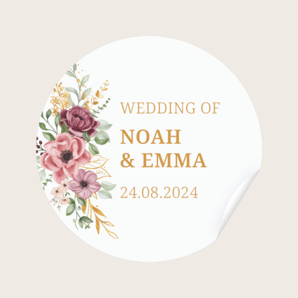 Flower Arrangement Wedding Stickers