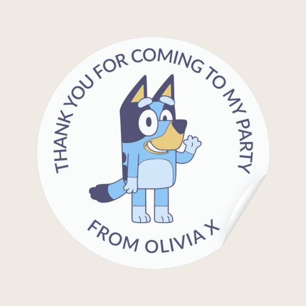 Bluey Birthday Party Stickers - Sticker Prints