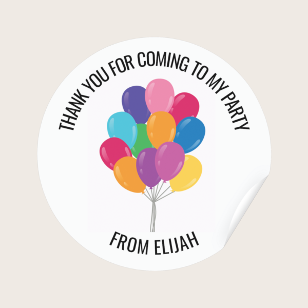 Party Balloons Birthday Party Stickers